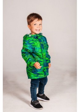 Baby line яркая зеленая демисезонная куртка Диагональ для мальчика V 226F-18